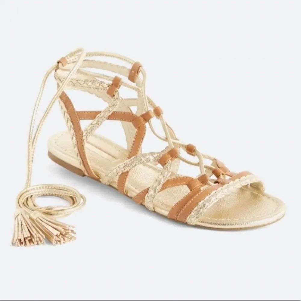 🎃 - BCBG SANDALS with double ankle wrapped ties